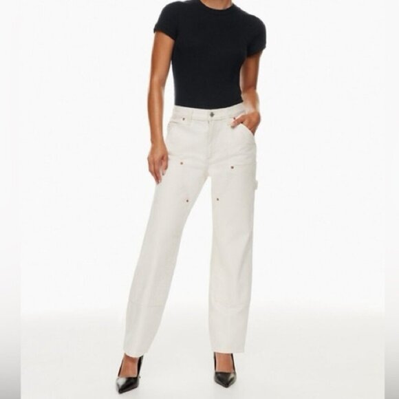 Denim Forum Aritzia The Lou Low Rise Carpenter 20L straight leg jeans sz 26 - Picture 1 of 13